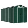 vidaXL Capanno da Giardino Verde 191x385x198 cm in Acciaio Zincato