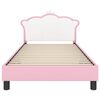 vidaXL Struttura letto bambini con testata Rosa 90 x 200 cm PU