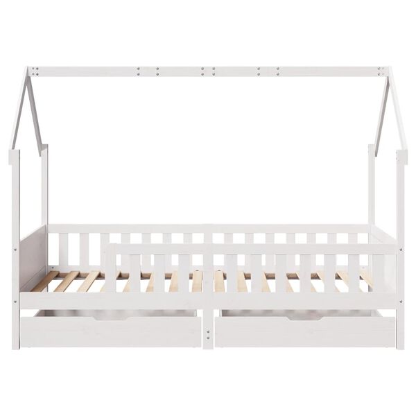 vidaXL Giroletto per Bambini con Cassetti 90x190cm Legno Massello Pino