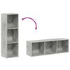 vidaXL Libreria/Mobile TV Grigio Cemento 36x30x114cm Legno Multistrato