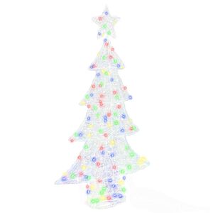 vidaXL Albero di Natale con 160 LED Multicolore 150 cm Acrilico