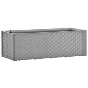vidaXL Letto Rialzato da Giardino con Irrigazione Grigio 100x43x33cm