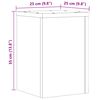 vidaXL Supporti per Piante 2 pz Legno 25x25x35 cm Legno Multistrato