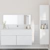 vidaXL Set Mobili da Bagno 3 pz Bianco in Legno Multistrato