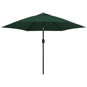 vidaXL Parasole verde 3 m palo in acciaio