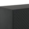 vidaXL Credenza Alta Nera 80x35x135 cm in Acciaio