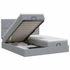 vidaXL Letto ottomano con materasso 2 pz Grigio Chiaro Tessuto