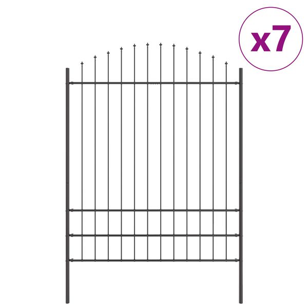 vidaXL Recinzione per Giardino 7 pcs Grigio 170 x 225 cm