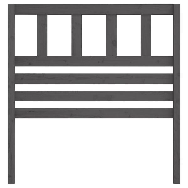 vidaXL Testiera per Letto Grigia 81x4x100 cm in Legno Massello di Pino