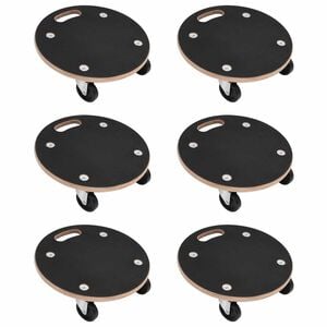 vidaXL Carrello di Trasporto 6 pcs Grigio Legno compensato