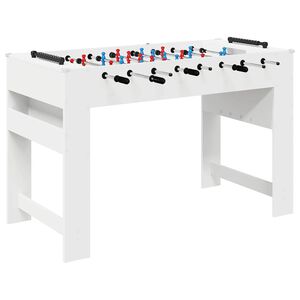 vidaXL Tavolo da Foosball Bianco 125 x 60,5 x 80 cm Legno multistrato