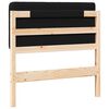 vidaXL Testiera imbottita Marrone e Nero 80 cm Pino massello