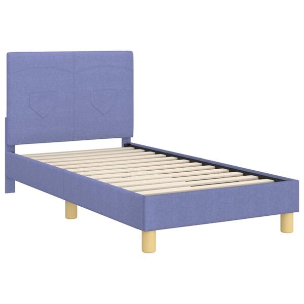 vidaXL Struttura letto bambini con testata Blu jeans 80 x 160 cm
