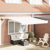 vidaXL Tenda Retrattile Bianco 350 x 250 cm Tessuto e acciaio