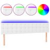 vidaXL Testiera Bianca a LED 180x5x78/88 cm in Similpelle