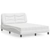 vidaXL Letto con Materasso Hvar Bianco 140x200 cm in Similpelle