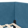 vidaXL Struttura Letto Angolare con Materasso Altro 2 pcs Blu Velluto