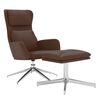 vidaXL Poltrona Relax con Poggiapiedi Marrone Lucido in Similpelle