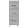 vidaXL Credenza Grigio Sonoma 34,5x34x90 cm in Legno Multistrato