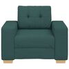 vidaXL Divano Sedia Verde Scuro 100x78x80 cm in Tessuto