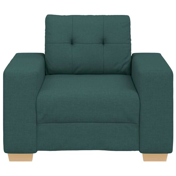 vidaXL Divano Sedia Verde Scuro 100x78x80 cm in Tessuto