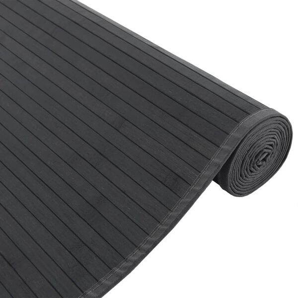 vidaXL Tappeto Rettangolare Nero 80x500 cm in Bambù