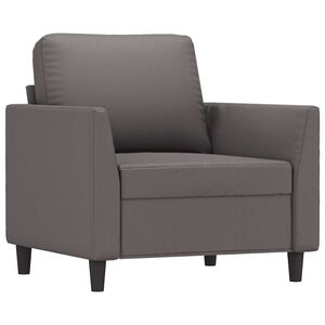 vidaXL Poltrona Grigia 60 cm in Similpelle