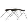 vidaXL Bimini di Prua con Tendalino 3 Archi Nero 183x196x137 cm