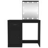 vidaXL Toeletta con LED Nera 90x50x132,5 cm Legno Multistrato