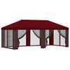 vidaXL Gazebo con pareti laterali 6 x 3 m Borgogna