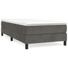 vidaXL Struttura Letto a Rete a Molle Grigio Scuro 90x190 cm Velluto
