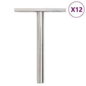 vidaXL Staffe Mensole Galleggianti 12pz Ø10x100 mm Acciaio al Carbonio