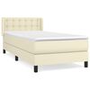 vidaXL Giroletto a Molle con Materasso Crema 100x200 cm in Similpelle