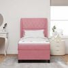vidaXL Letto a molle con materasso Rosa 200 x 90 cm Poliestere