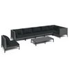 vidaXL Divani da Giardino 8 pz con Cuscini in Polyrattan Grigio Scuro