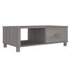 vidaXL Tavolino HAMAR Grigio Chiaro 100x55x35cm Legno Massello di Pino