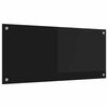 vidaXL Schienale da cucina Nero 90 x 40 cm vetro temperato