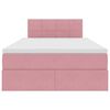 vidaXL Letto con contenitore e LED con led Rosa 120 x 200 cm Velluto