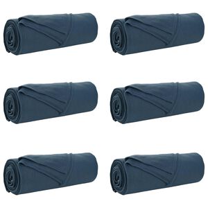 vidaXL Coperte da Pile 6 pz Blu navy 280 x 210 cm 4.74 kg Panno