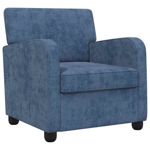 vidaXL Poltrona Blu Chenille