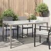vidaXL Tavolo Giardino 150x90x75cm Vetro Temperato e Polyrattan Grigio