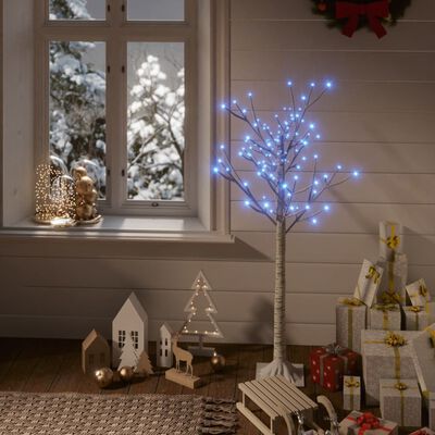 vidaXL Albero Natale 120 LED 1,2 m Salice Blu Interno Esterno