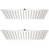 vidaXL Soffione per Doccia a Pioggia 2pz Acciaio Inossidabile 30x40cm