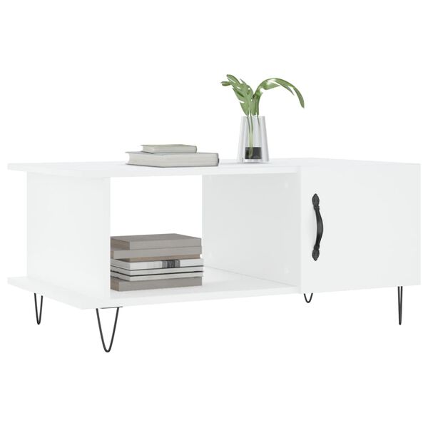 vidaXL Tavolino da Salotto Bianco 90x50x40 cm in Legno Multistrato