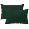 vidaXL Cuscino con cuscino HEERLEN 2 pz Verde Scuro Velluto