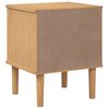 vidaXL Comodino SENJA Marrone Aspetto Rattan 40x35x48 cm in Legno Pino
