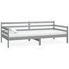 vidaXL Divano Letto con Materasso 90x200 cm Grigio in Legno di Pino