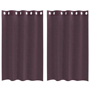vidaXL Tende in Voile con Occhielli 2 pz Viola 140x175 cm
