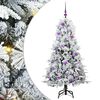 vidaXL Albero di Natale Artificiale con Rami Pieghevoli Bianco 150 cm