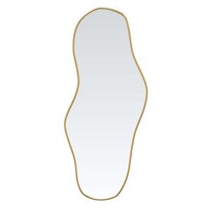 vidaXL Specchio da Parete Dorato 60x25 cm